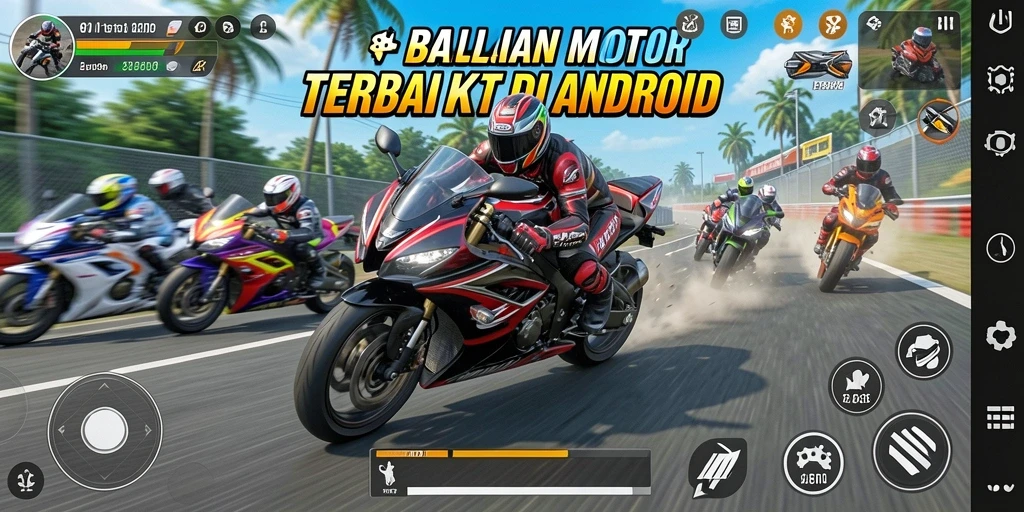 Tampilan gameplay 8II yang penuh aksi di lintasan balap.