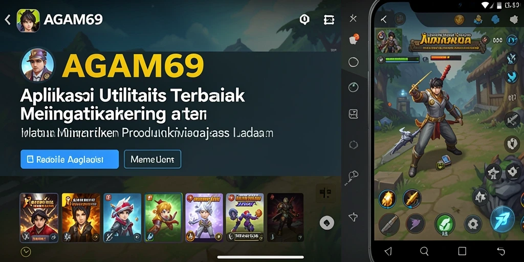 Screenshot AGAM69 menampilkan antarmuka aplikasi Utility yang sederhana dan efektif.