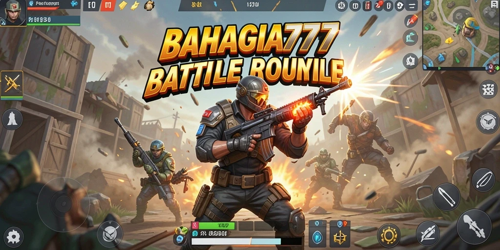 Tampilan gameplay seru di BAHAGIA777 dengan pertempuran intens.