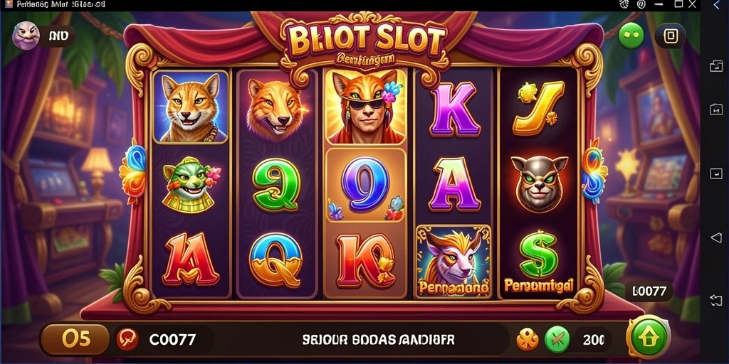 Tampilan gameplay C0077 yang menyenangkan dan menghibur di mesin Slot.