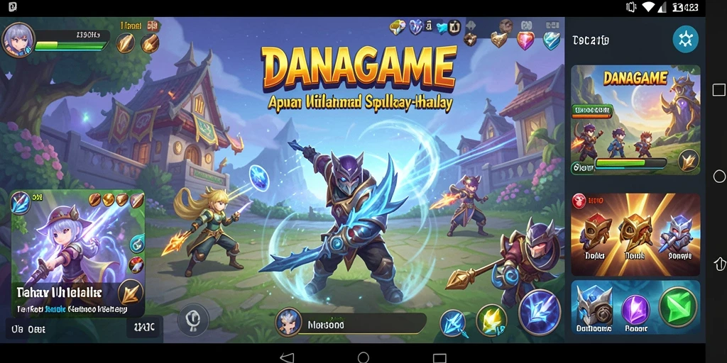 Tampilan antarmuka <strong>DANAGAME</strong> yang sederhana dan fungsional.