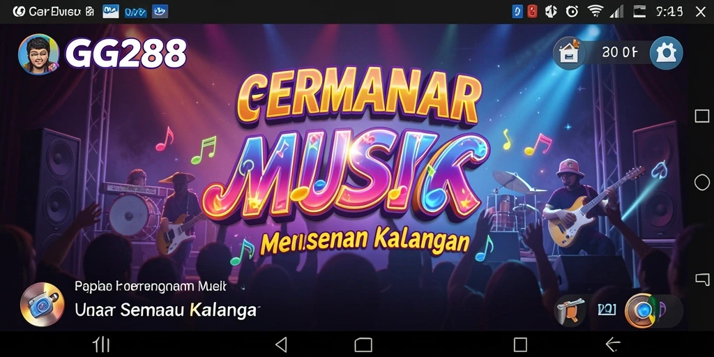 Tampilan gameplay GG288 yang menarik dan interaktif dalam permainan musik.