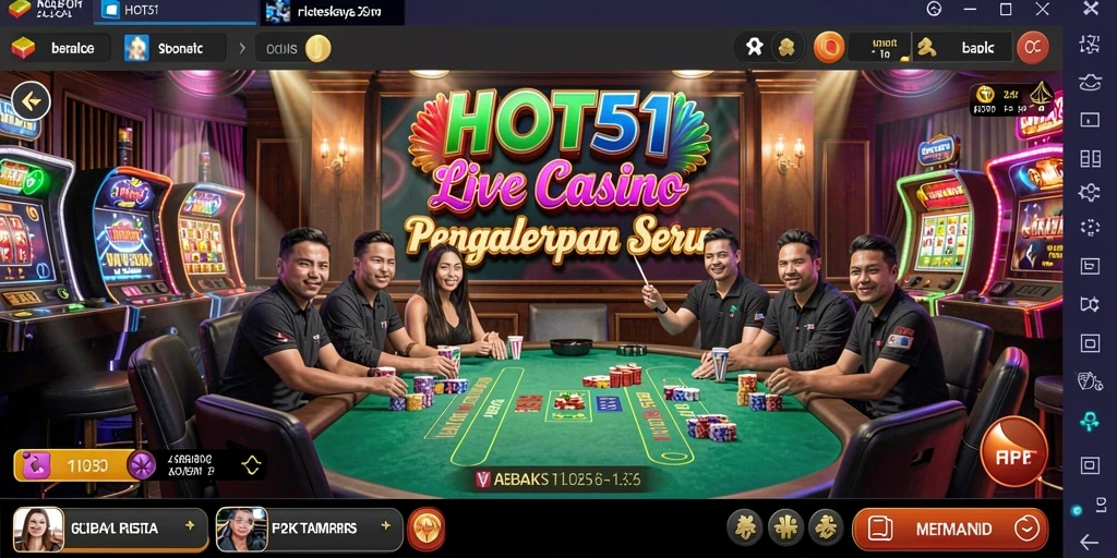 Screenshot HOT51 menampilkan gameplay menarik dalam suasana Live Casino.