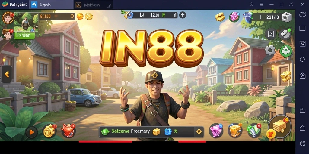 Tampilan gameplay menarik dari IN88 dalam suasana game Idle.