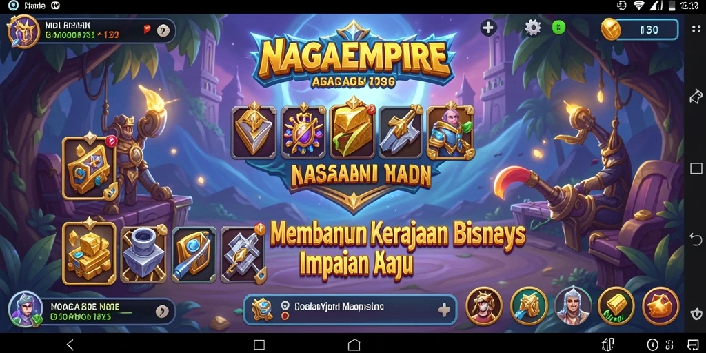 Tampilan gameplay menarik dari NAGAEMPIRE dengan elemen Tycoon.