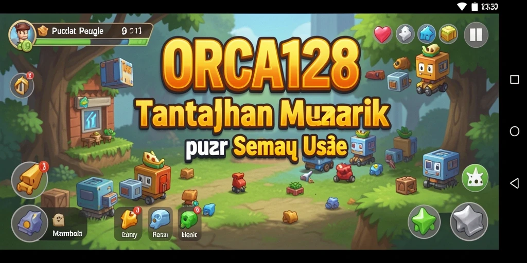 Gameplay seru ORCA128 dengan berbagai teka-teki menantang.