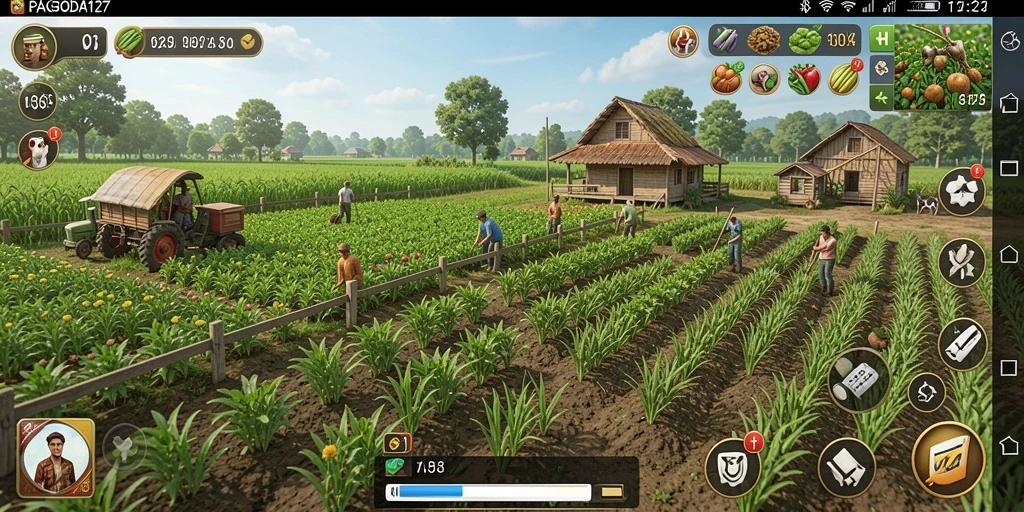 Tangkapan layar dari gameplay <strong>PAGODA127</strong> yang memukau dalam dunia pertanian.