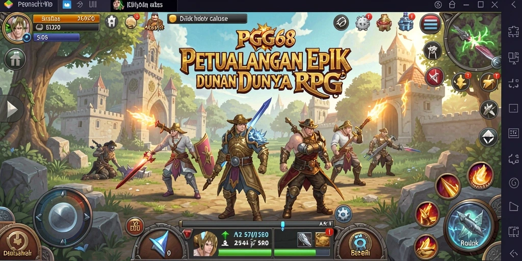 Tampilan gameplay PGG68 yang menakjubkan di dunia RPG.