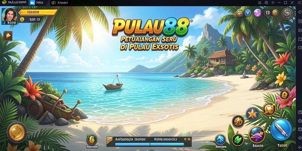 Tampilan gameplay PULAU88 menampilkan petualangan di pulau yang menantang.