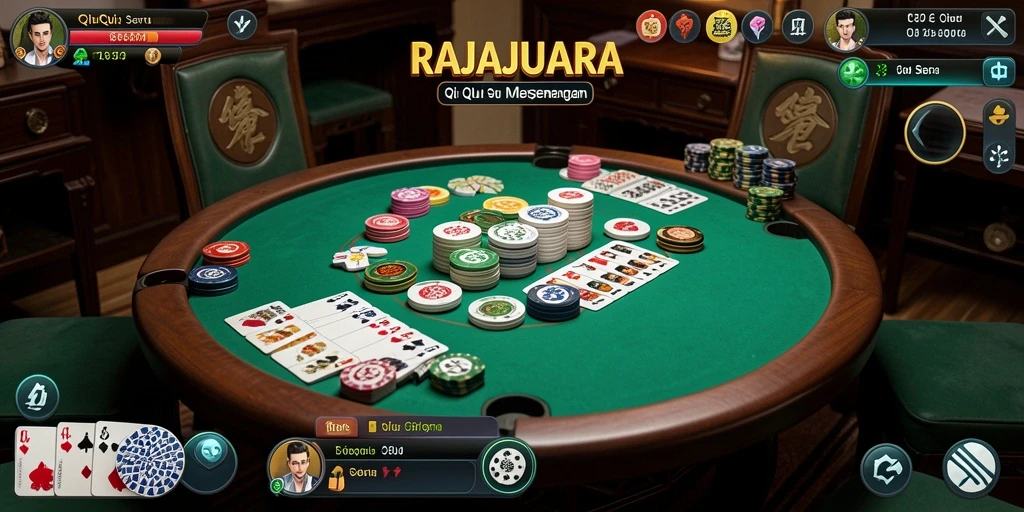 Screenshot menampilkan gameplay dinamis QiuQiu di RAJAJUARA.