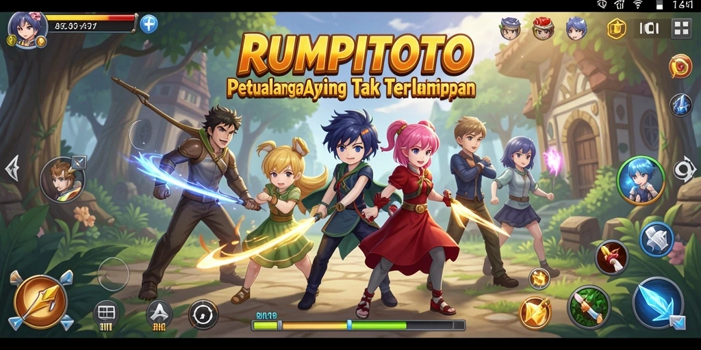 Tampilan menarik dari gameplay RUMPITOTO yang penuh aksi.