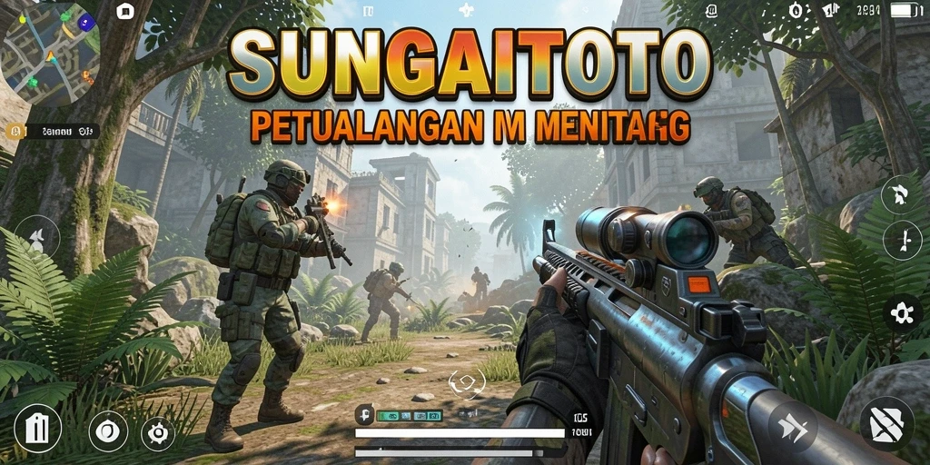Tangkapan layar SUNGAITOTO menampilkan laga mendebarkan dalam pertempuran FPS.
