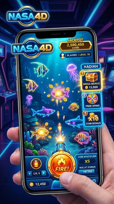 Tampilan antarmuka pengguna aplikasi nasa4d yang menarik.
